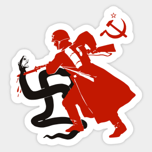 Death To The Fascist Beast - Soviet Propaganda Sticker